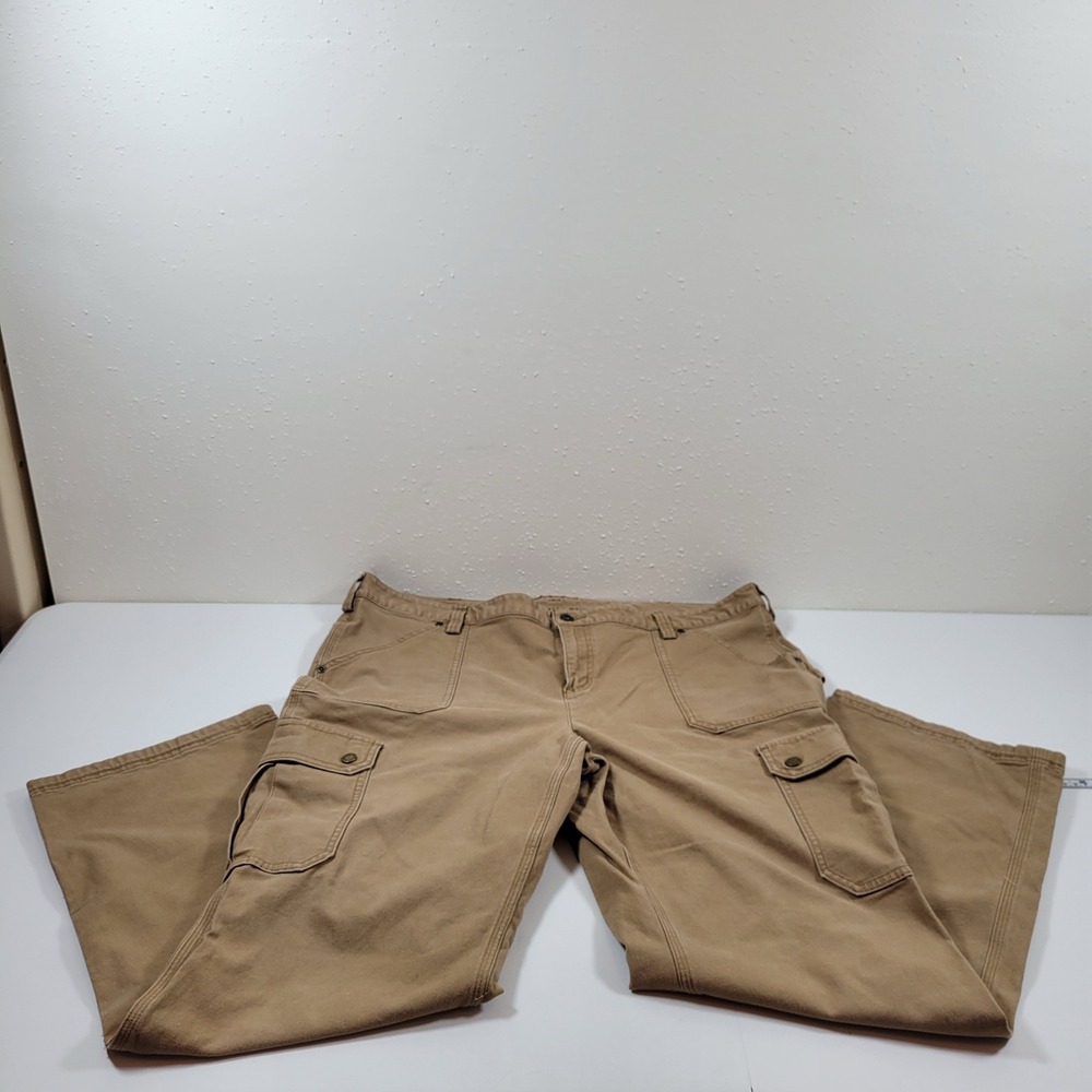 Duluth Trading Co Cargo Pants Womens 20x33‎ Brown Excellent Curvesetter Stretch